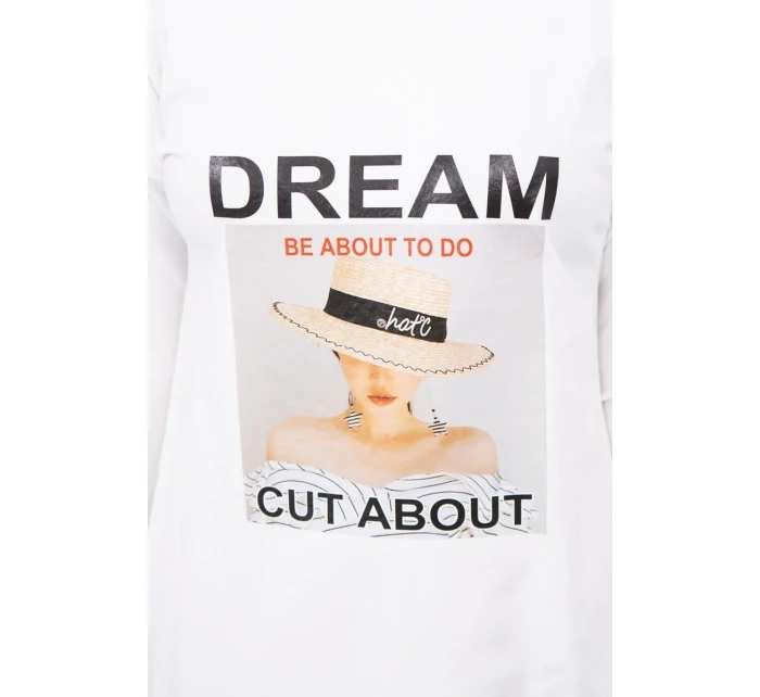 Šaty s potiskem Dream ecru Šaty s potiskem Dream ecru