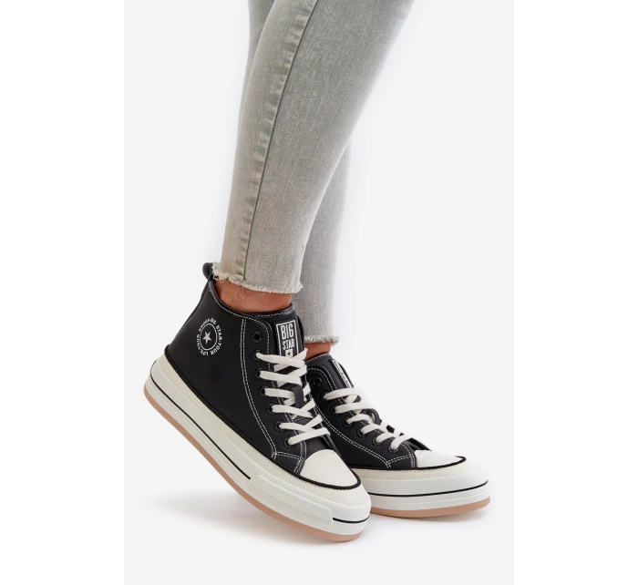 Zateplené Dámské Tenisky Na Platformě Eko Kůže Big Star model 21669602 Černé - Big Star Shoes