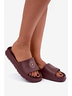 Dámské pěnové pantofle Big Star model 22339977 hnědé - Big Star Shoes Dámské pěnové pantofle Big Star model 22339977 hnědé - Big Star Shoes