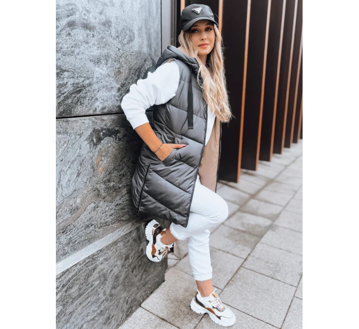 Tmavě šedá oboustranná dámská vesta ONADE FashionStreet TY3725