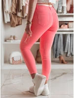 Dámské úzké kalhoty s páskem VIVASKIN světle růžové FashionStreet UY2468 Dámské úzké kalhoty s páskem VIVASKIN světle růžové FashionStreet UY2468