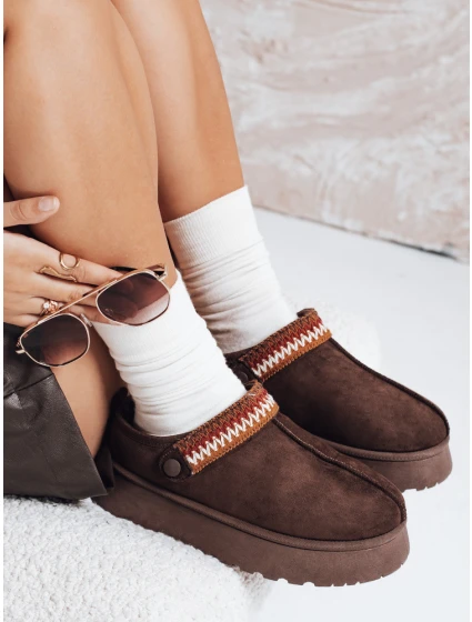 Dámské semišové hnědé sněhule Dstreet model 21993243 - FashionStreet