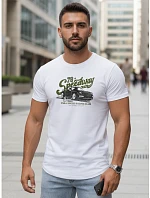 Tshirt męski z nadrukiem biały model 22156980 - FashionStreet