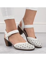 Kožené pohodlné sandály W model 22066508 white - Rieker