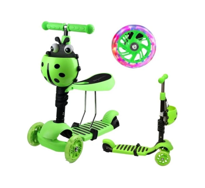 BALANCE SCOOTER 3V1 ENERO LADYBIRD GREEN