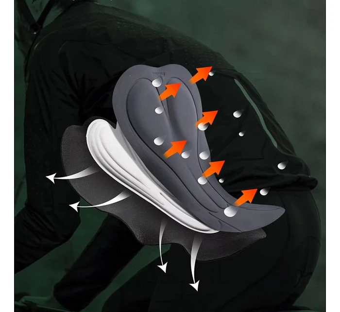 model 22114187 dlouhé fleecové cyklistické kalhoty se šlemi Velikost XXL černé - Rockbros