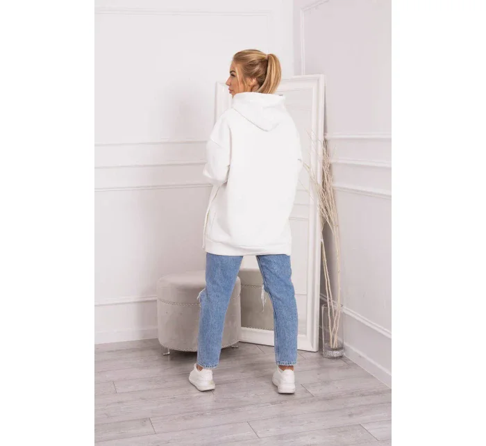 Zateplená mikina se zapínáním na druky ecru Zateplená mikina se zapínáním na druky ecru