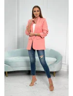 Bunda s klopou elegantní tmavě meruňková Bunda s klopou elegantní tmavě meruňková