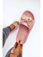 Dámské pěnové pantofle s mašlí, Pink Salessa