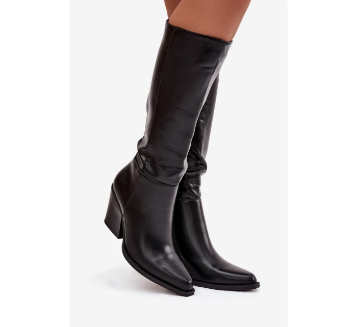 Dámské kotníkové boty Katelle na sloupku – černé