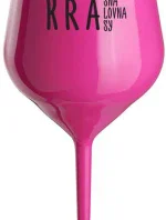 KRÁSNÁ KRÁLOVNA KRÁSY - růžová nerozbitná sklenice na víno 470 ml