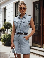 Přiléhavé džínové šaty modré FashionStreet EY2685 Přiléhavé džínové šaty modré FashionStreet EY2685