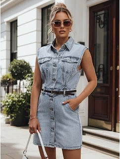 Přiléhavé džínové šaty modré FashionStreet EY2685