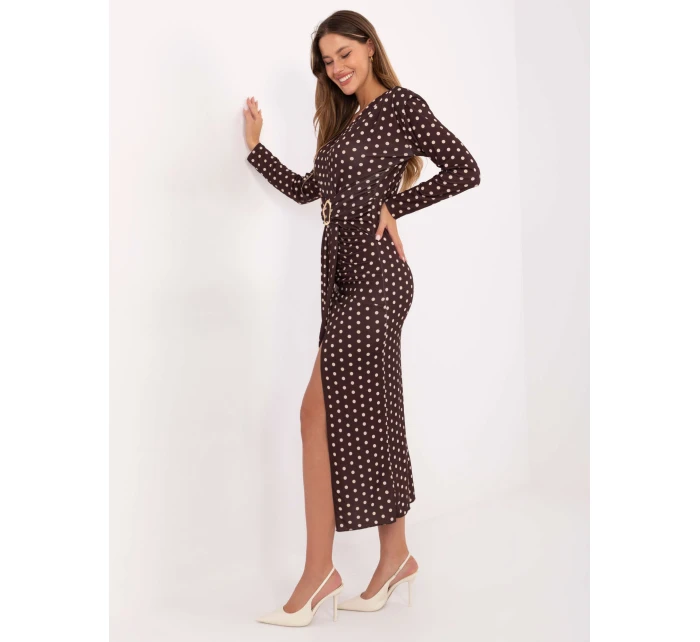 Šaty IT SK tmavě hnědá model 21441260 - FPrice Šaty IT SK tmavě hnědá model 21441260 - FPrice