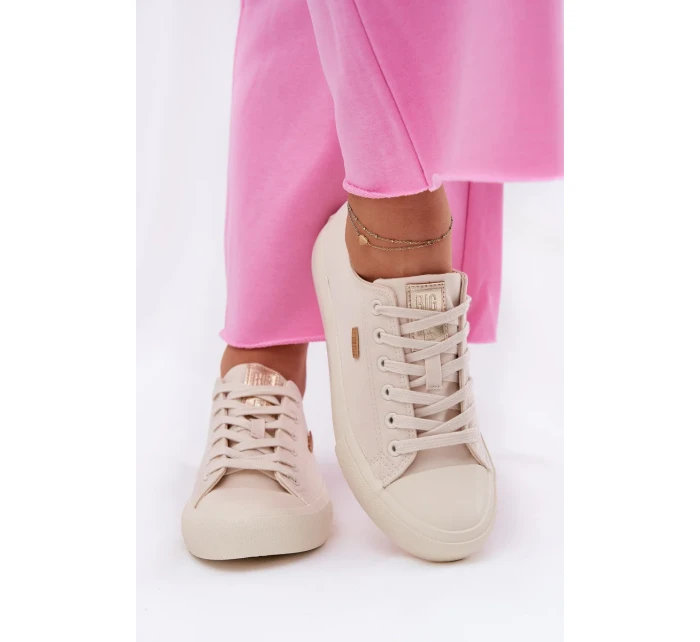Dámské plátěné tenisky Big Star – béžové Dámské plátěné tenisky Big Star – béžové