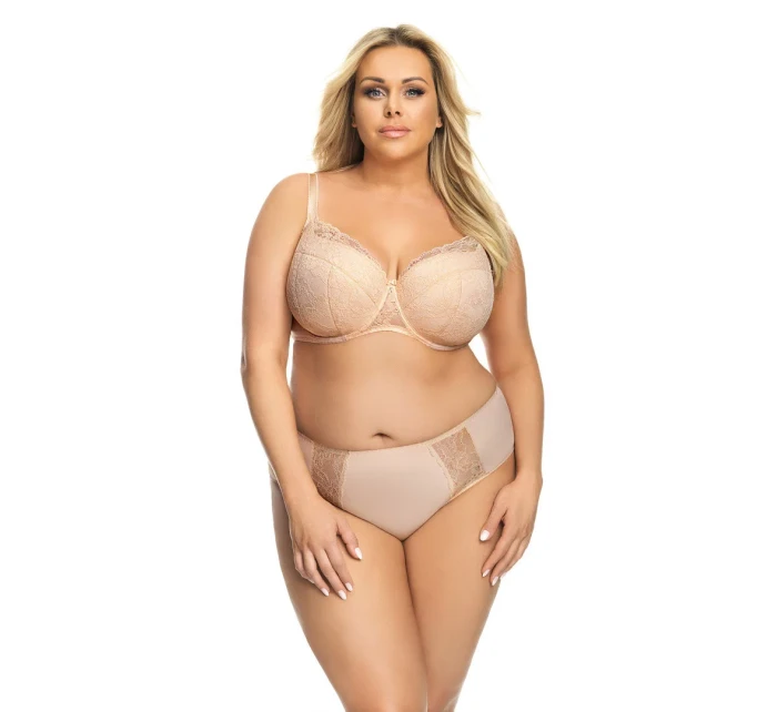 Béžové dámské kalhotky brazilky model 8365258 - Gorsenia Béžové dámské kalhotky brazilky model 8365258 - Gorsenia