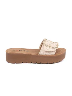 Pohodlné  nazouváky dámské Jasnobeżowy platforma