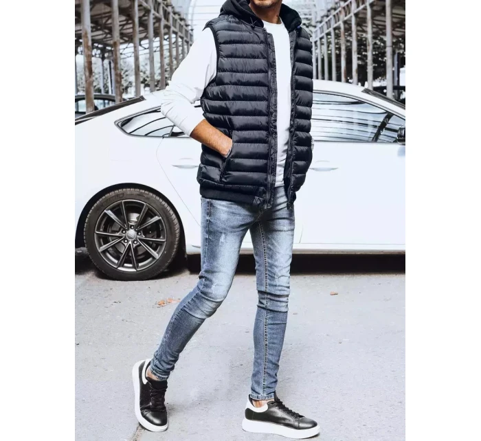 Pánská prošívaná modrá vesta Dstreet model 21964920 - FashionStreet Pánská prošívaná modrá vesta Dstreet model 21964920 - FashionStreet