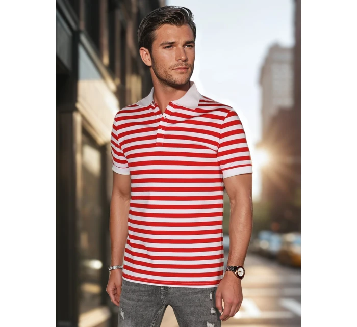 Pánská pruhovaná polokošile bílá model 21987924 - Dstreet