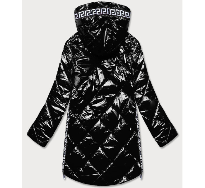 Lehká černá lesklá dámská bunda s model 16982568 - Libland
