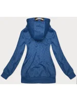 Světle modrá dámská rozepínací mikina se stahovacími lemy (2306) Světle modrá dámská rozepínací mikina se stahovacími lemy (2306)