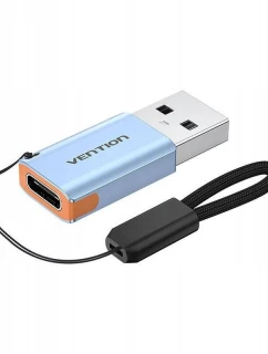 Adaptér Vention USB 3.1 USB-A na USB-C se šňůrkou ze slitiny hliníku