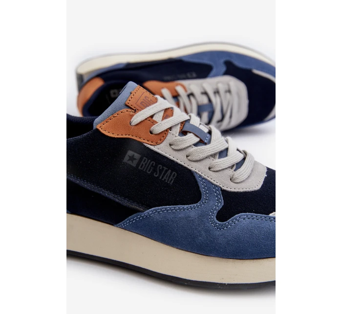 Pánské tenisky s paměťovou pěnou Memory Foam System Big Star NN174356 tmavě modré Pánské tenisky s paměťovou pěnou Memory Foam System Big Star NN174356 tmavě modré