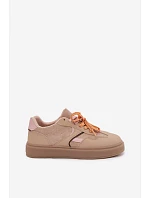 Dámské Tenisky S Dvojitými Šňůrkami Světle Hnědé Relisa Dámské Tenisky S Dvojitými Šňůrkami Světle Hnědé Relisa