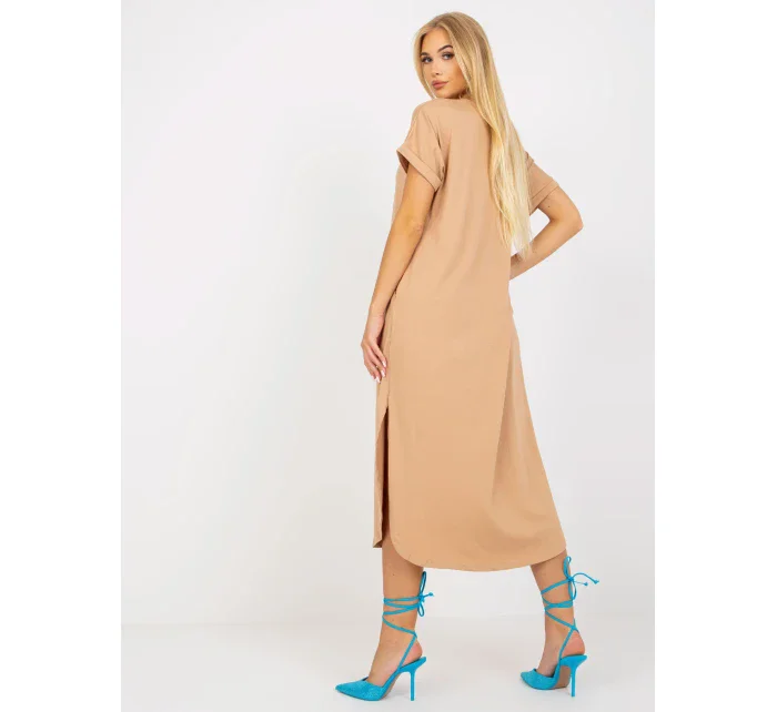 Šaty TW SK OB031.11 velbloud Šaty TW SK OB031.11 velbloud