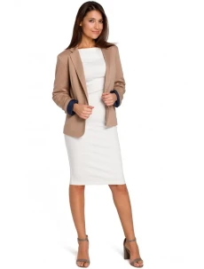 S154 Blejzr s jedním knoflíkem - béžový