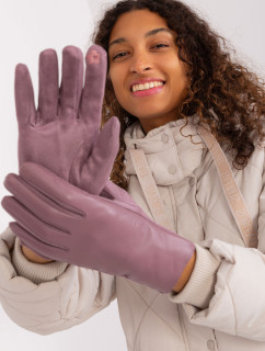 Fialové rukavice s ekologickou kůží