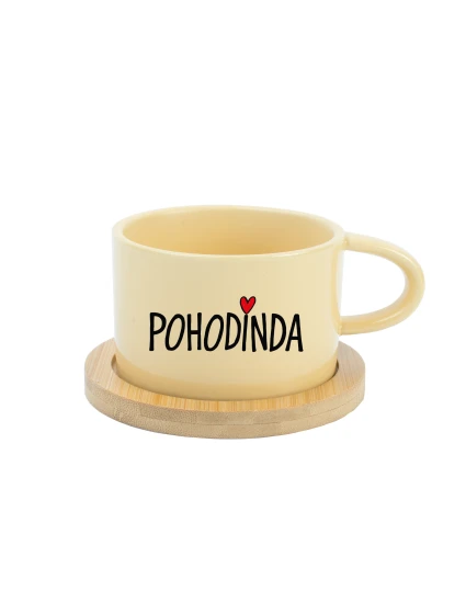 POHODINDA - žlutý hrníček makronka 200 ml