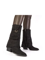 Boty na podpatku model 222051 Solea Boty na podpatku model 222051 Solea