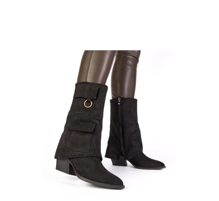 Boty na podpatku model 222051 Solea Boty na podpatku model 222051 Solea