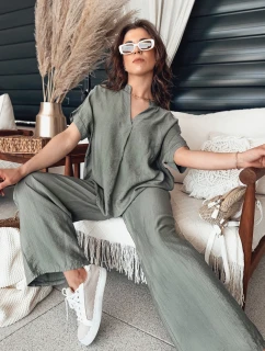 Dámská halenka NAMAYAS khaki FashionStreet RY2605