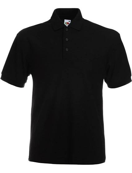 Fruit of the Loom Heavy 65/35 Pique Polo Piqué polo z těžké bavlny 16.3204 black Fruit of the Loom Heavy 65/35 Pique Polo Piqué polo z těžké bavlny 16.3204 black
