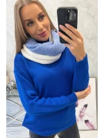 KN14 Dámský dvoubarevný čepec modrá+bílá