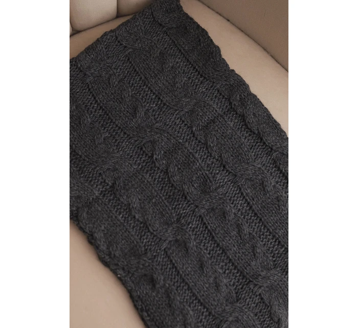 Dámský pletený vlněný komín měkký a teplý model 21866344 grafitový - K-Fashion