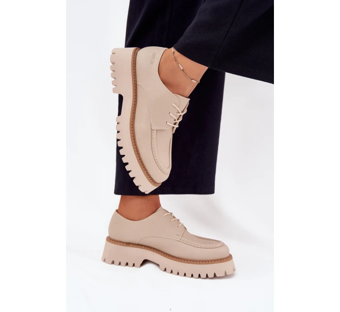 Dámské Mokasíny S Šněrováním Big Star model 21705302 Béžové - Big Star Shoes