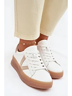 Dámské tenisky z pravé kůže na platformě Vinceza 79597 Bílé Dámské tenisky z pravé kůže na platformě Vinceza 79597 Bílé
