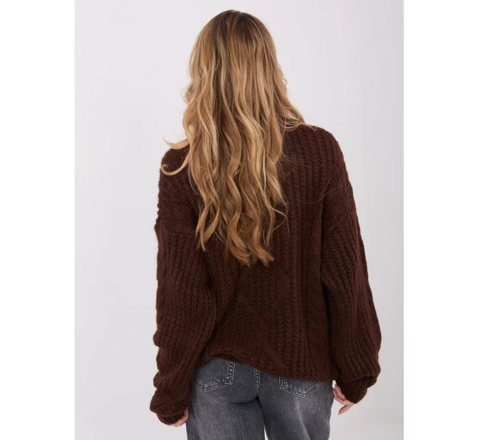 Sweter IN SW model 21782395 ciemny brązowy - FPrice