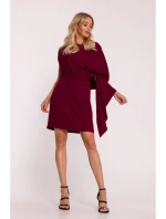 Šaty s  bordó model 21470662 - STYLOVE
