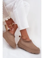 Dámské sněhule na platformě s nízkým svrškem Izamine – tmavě béžové Dámské sněhule na platformě s nízkým svrškem Izamine – tmavě béžové