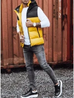 Pánská prošívaná žlutá vesta Dstreet TX4171