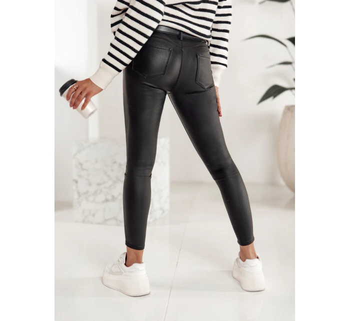 Dámské voskované kalhoty FEMINERO black FashionStreet UY2220