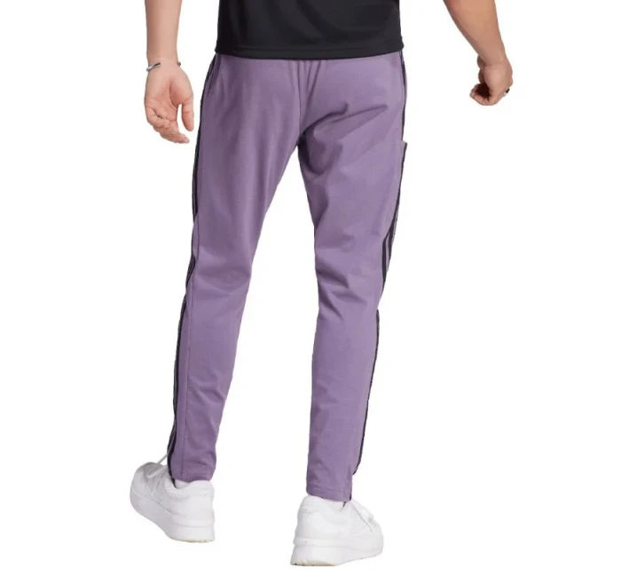 Kalhoty adidas Essentials Single Jersey Tapered Open Hem 3-Stripes M IJ8699
