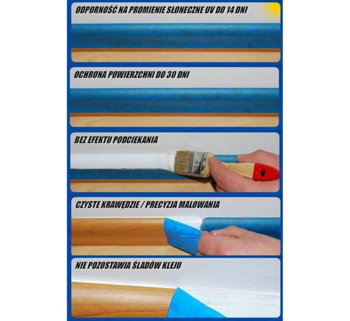 PROFESIONÁLNÍ MALÍŘSKÁ PÁSKA MAKO BLUE 2ST 38MMx40M MODRÁ