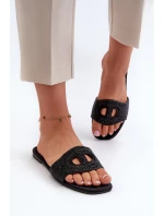 Dámské sandály na ploché podrážce černé Dimrose