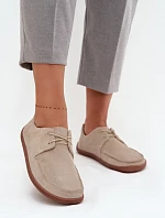 Dámské polobotky typu barefoot z přírodního semiše Zazoo 327 světle béžové