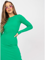 Lara RUE PARIS zelené šaty s dlouhým rukávem